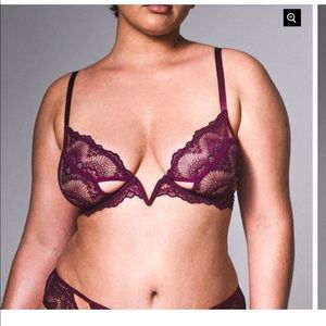 Thistle & Spire Kane V-wire Bra in Cherry red 32E